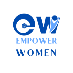 logo του ευρωπαϊκού προγράμματος empower women σε γαλάζιο και μπλε χρώμα.