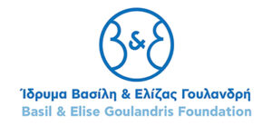 Το logo του Ιδρύματος Βασίλη & Ελίζας Γουλανδρή σε μπλε και γαλάζια χρώματα