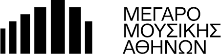 Megaron The Athens Concert Hall's logo in black and white
